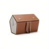 1pc Glasses Storage Box Foldable Five Piece Box Multifunctional Multi Grid Glasses Jewelry Storage Leather Handmade Glasses Box