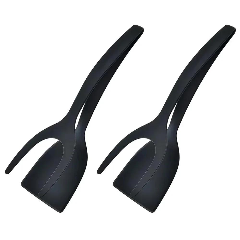 Новый 2 в 1 Grip Flip Spatula Tongs, лопатка для переворачивания яиц, нейлоновое антипригарное покрытие, инструмент для приготовления блинов, рыбы, французских тостов, омлета