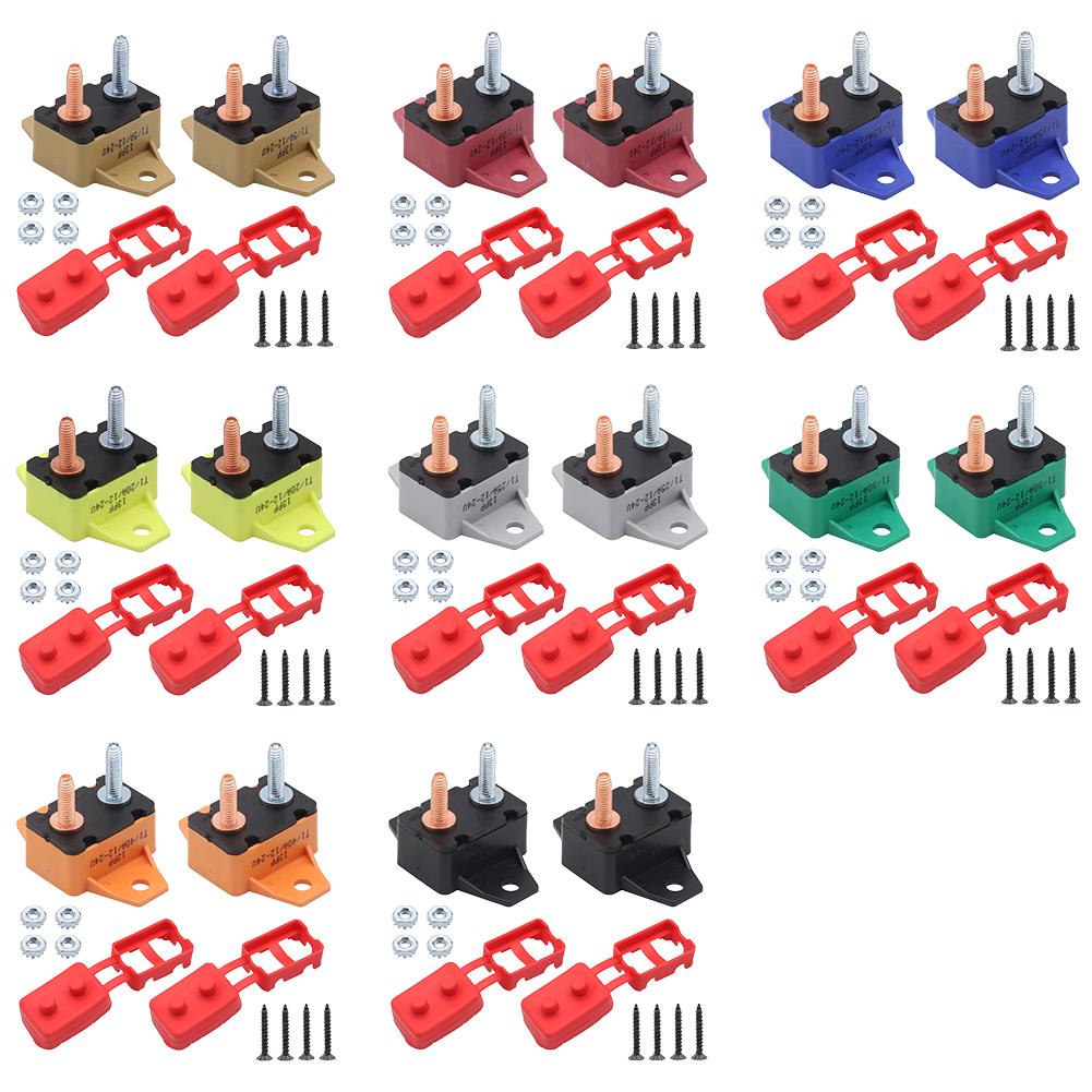 Автоматический выключатель постоянного тока 12 В - 24 В Электрический автоматический выключатель Мини-автоматический выключатель Автоматический выключатель с автоматическим сбросом для автомобилей, лодок