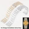 Прочный тонкий браслет из нержавеющей стали для часов Omega Constellation Серебряный наручный браслет Складная застежка 16 мм*11 мм 22 мм*14 мм