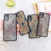Матовый чехол с цветами для Samsung A05 Funda Galaxy A55 5G A54 A53 A52 A35 A34 A33 A14 A13 A12 A22 A23 A32 A51 A72 A73 M31 Твердый чехол