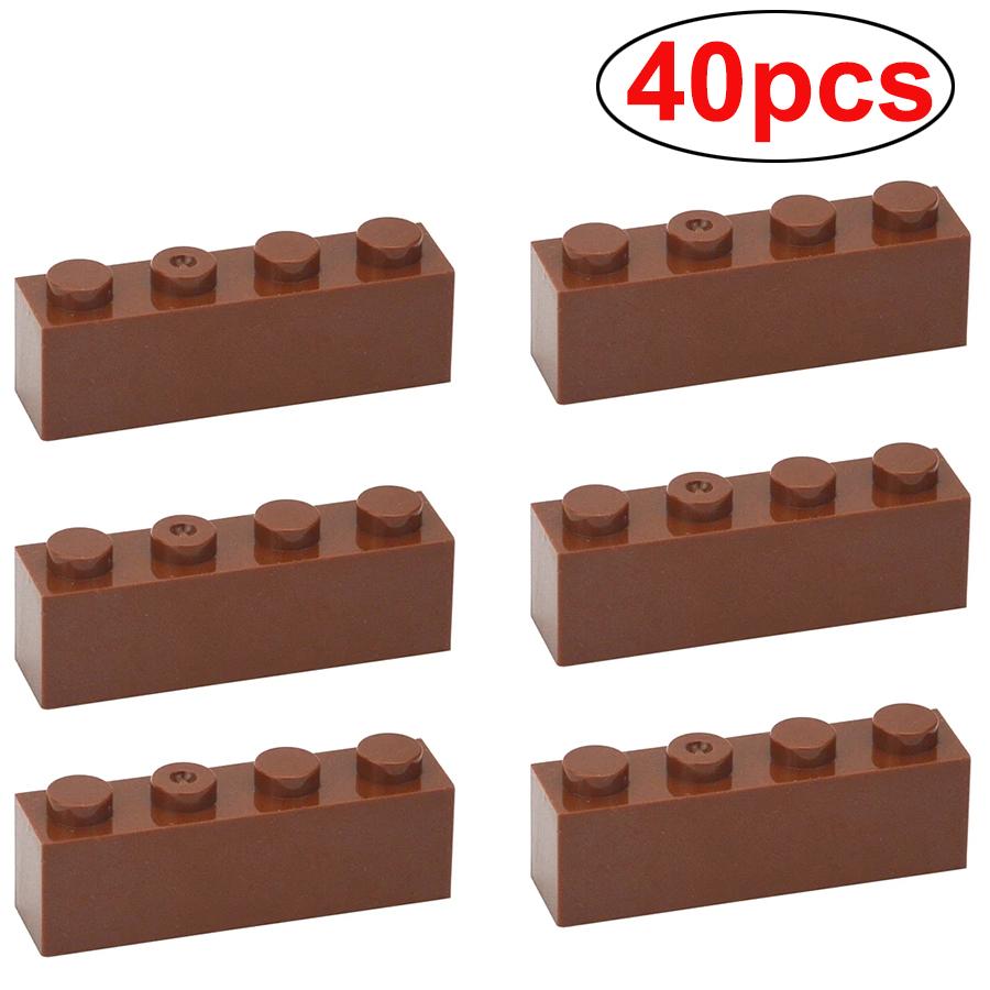 Совместимые с MOC 3010 Большие Строительные Кубики 40 шт. DIY Город Толстые Фигурки Кубики 1x4 Точки Образовательные Креативные Размер Детские Игрушки