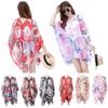 Geometric Patterns Chiffon Shawl Multicolor Suncreen Cardigan Fashion Beach Towel  Summer