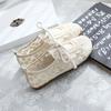 New Literary Soft Girl Breathable Hollow Single Shoes Lace Mesh Embroidered Mesh Sandals Women's Flat Bottom