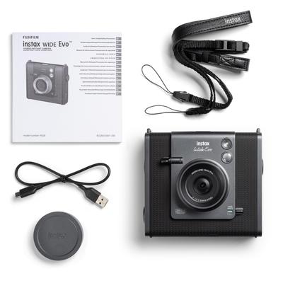 Fujifilm Instax Evo Гибридная камера мгновенной печати Instax Wide Evo Black INS WIDE EVO BLACK (Мгновенная камера/Принтер для смартфона/Цифровая камера)