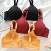 Gathering Stripe Soft Molded Cup Bra for Middle-Aged and Elderly Women