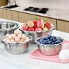 6pcs/set Stainless Steel Mixing Bowls Non Slip Nesting Whisking Bowls Set Kitchen Mixing Bowls for Salad Cooking Baking
