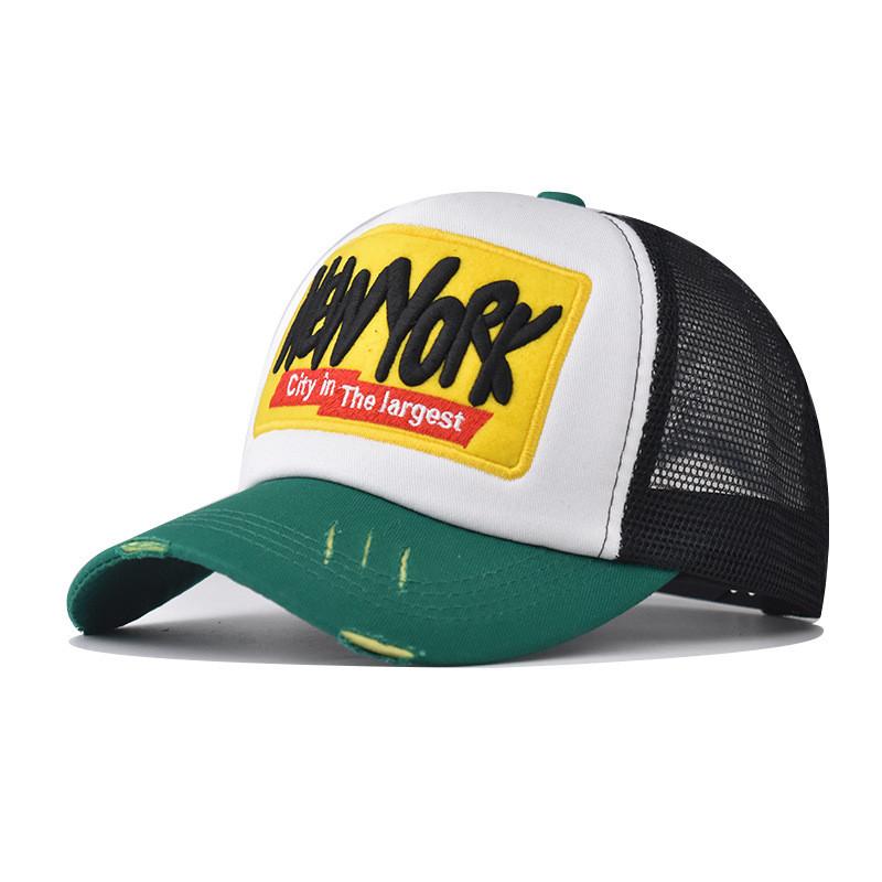 Летняя сетчатая кепка из Нью-Йорка с 3D-вышивкой и солнцезащитными свойствами для взрослых