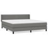 3129802 vidaXL Divan Bed with Mattress Dark Grey 160x200cm Fabric