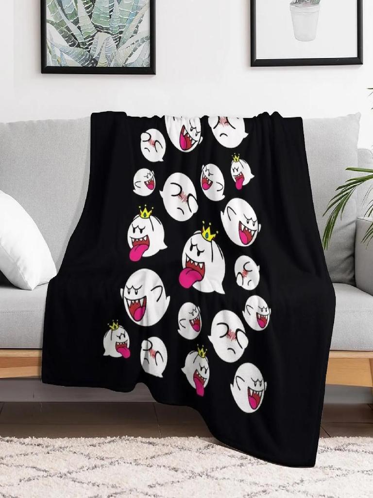 King Boo Swarm Throw Blanket Soft Cute and Cozy for Moving Sleeping or Lounging