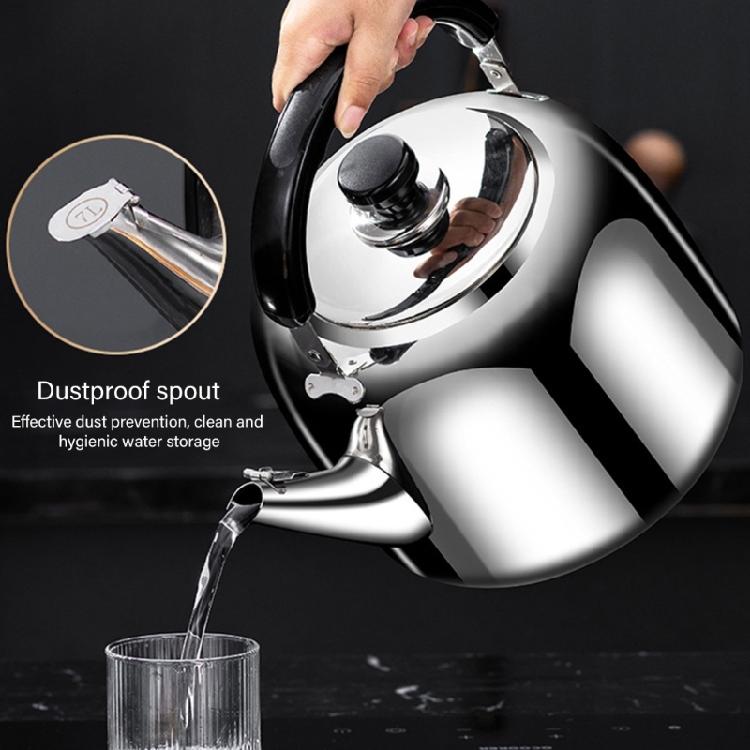 Удобный свистящий чайник для плиты с термостойкой ручкой, металлический чайник для заваривания чая, кипятильник для воды для офиса и общежития