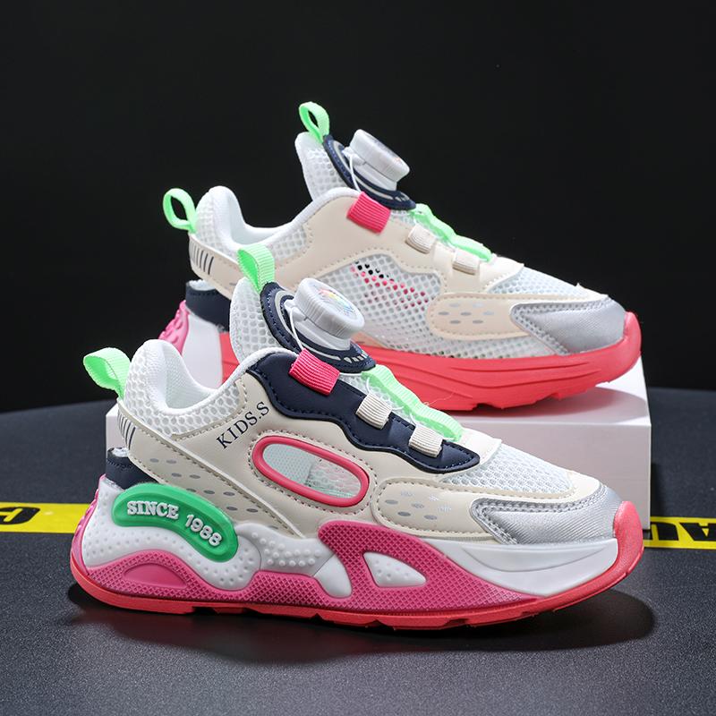 Летняя спортивная обувь для бега Детская модная уличная дышащая повседневная обувь