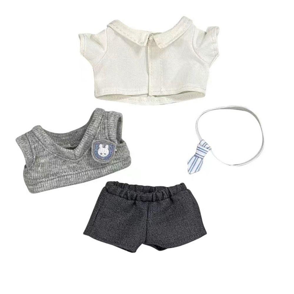 Tie Plush Dolls Clothes Kawaii Doll Handmade Clothes Only Selling Clothes Doll Vest Set Gift