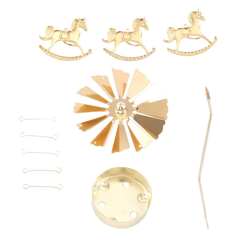 Good-2PCS Gold Metal Candle Holders Room Decoration Rotating Candle Holders Gold Hot Rotating Candle Holders Ornaments