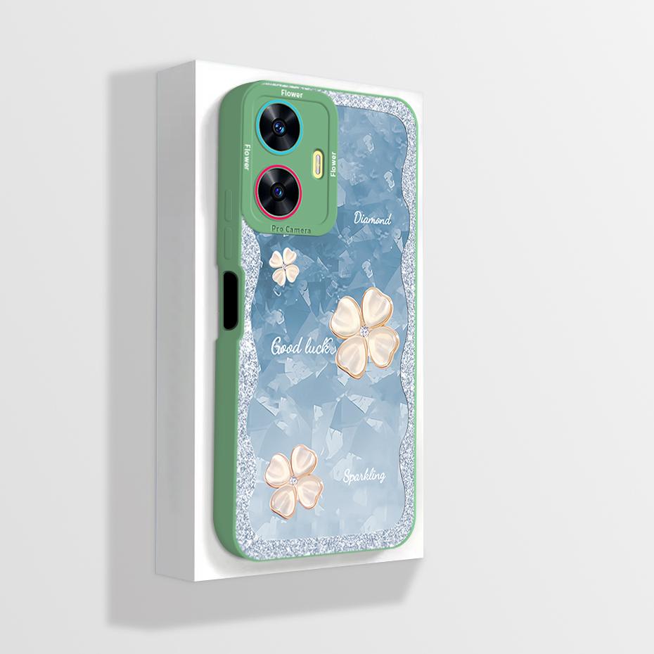 Чехол для Realme C55 Панда Силиконовый Жидкий Оригинальная Задняя Крышка Телефона Для OPPO Realme C55 C 55 4G RMX3710 Чехол Защитный Чехол из ТПУ