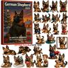 German Shepherd Advent Calendars 2025, 24 Days Acrylic Dog Ornaments Christmas Countdown Calendar, Cute German Shepherd Set Advent Calendars,