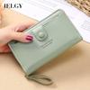 Solid Color Ladies Wristband Clutch Bag Fashion Korean Version Long Large-capacity Wallet