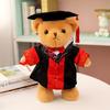 Doctor Plush Delightful Bear With Long Fur And Graduation Outfit Perfect For Collectors