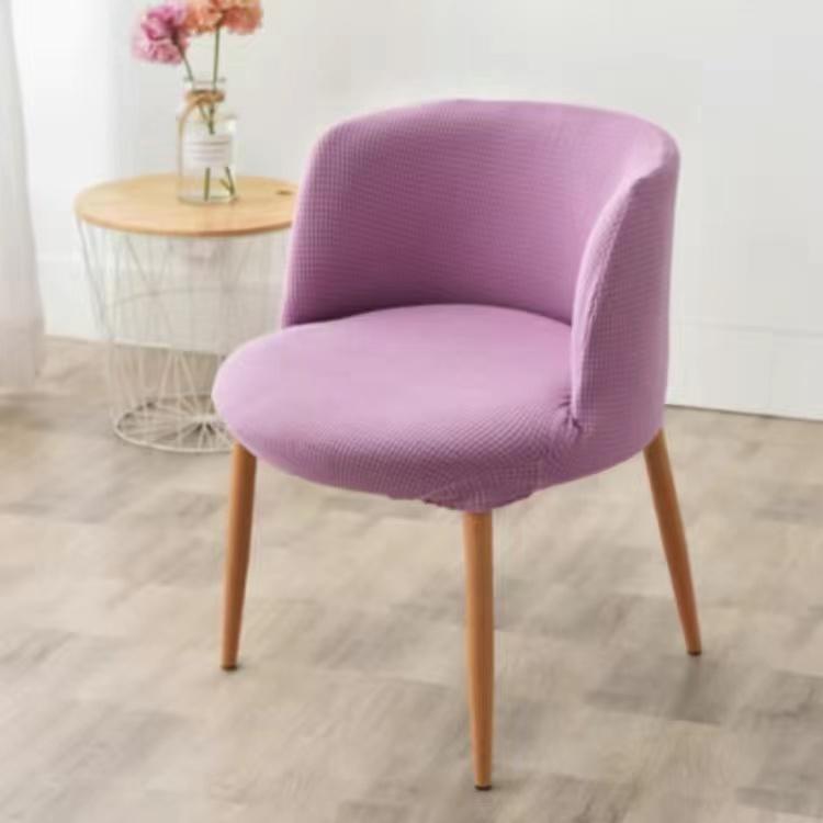 Флисовый чехол на стул, эластичный съемный, моющийся, с круглым дном, изогнутое заднее сиденье, подходит для отеля, домашнего номера, офиса, обеденного стула, чехол