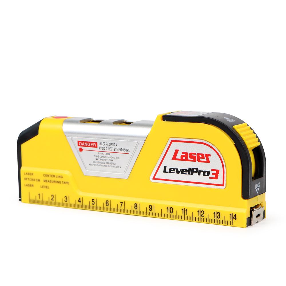 High Precision Laser Level Multifunctional Laser Ruler 3 in 1 Infrared Level Meter 2.5M Tape Measure Horizontal Measurement