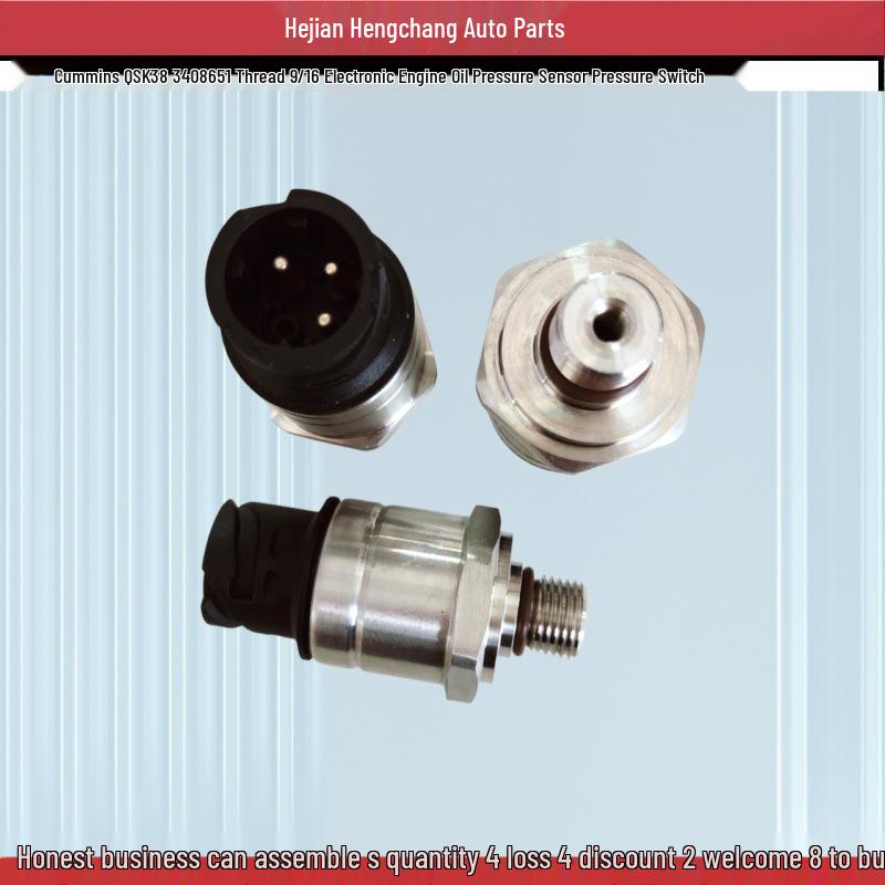 Cummins QSK38 Electronic Oil Pressure Sensor 9/16 Thread
