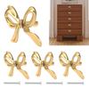 2/4/6 шт. Ручка-ручка для ящика в форме банта, золотая латунь, ручки для шкафа, ручки для кухонного шкафа, ручки для ящиков гардероба, мебельная ручка, фурнитура
