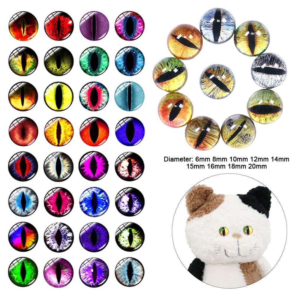 20pcs/10pairs Plastic Eyes Crafts Eyes Crystal Glitter Crystal Eyes DIY Doll Accessories