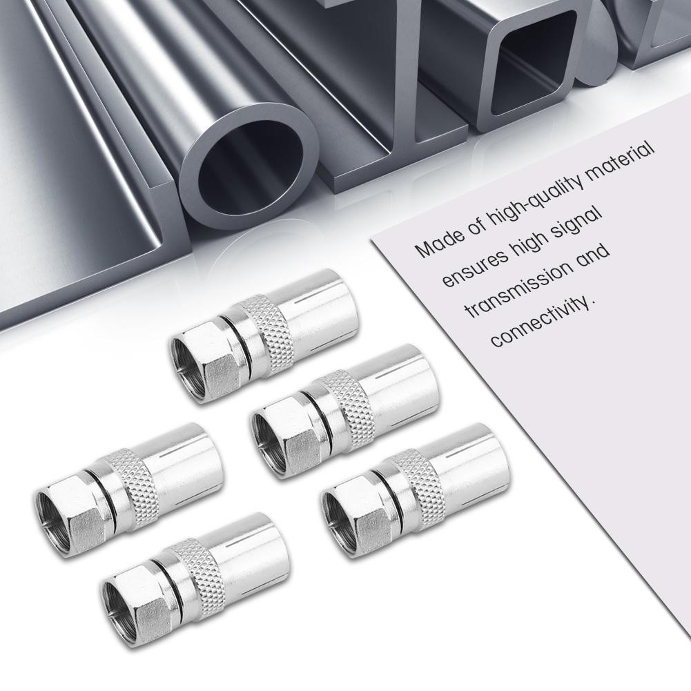 5 шт. F Тип штекерный разъем для RF коаксиального ТВ антенного адаптера