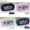 Multi-layer Student Pencil Bag Pencil Storage Box Oxford Cloth for Poke Mones Charizard Bulbasaur Blue Black White pink Gift
