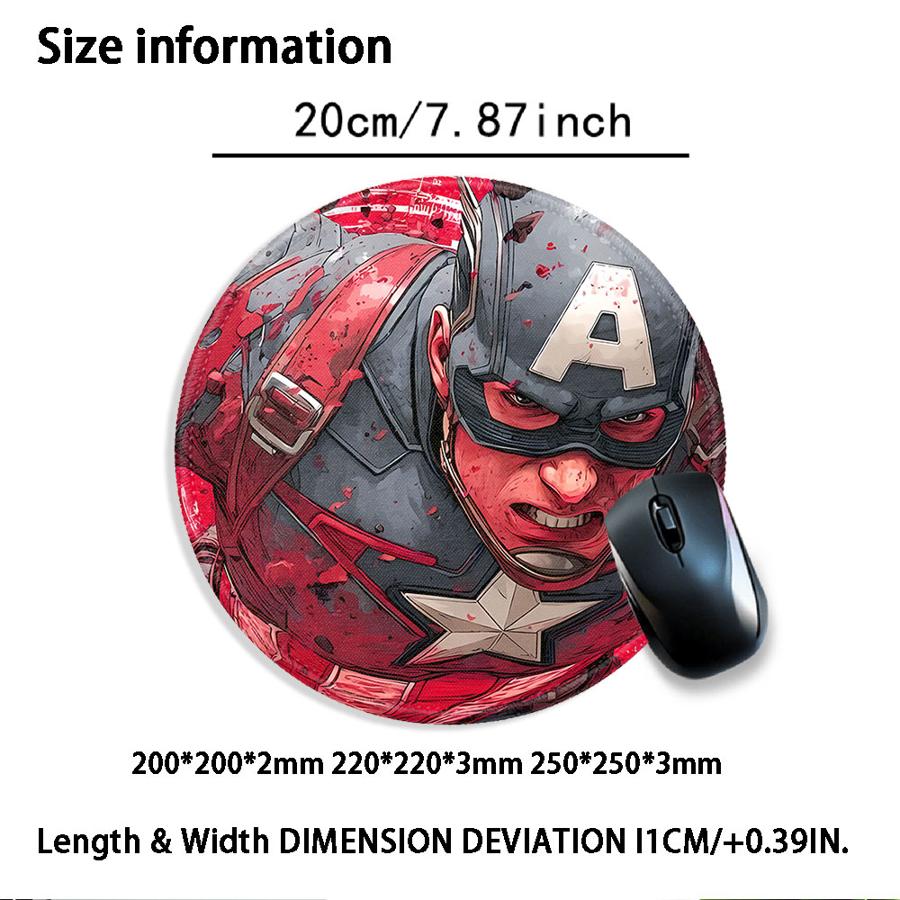 1pc Mouse Pad office Pad Desk accessories Game Console Pad Computer Laptop Pad Keyboard Mouse Pad Anti slip Captain America Cool