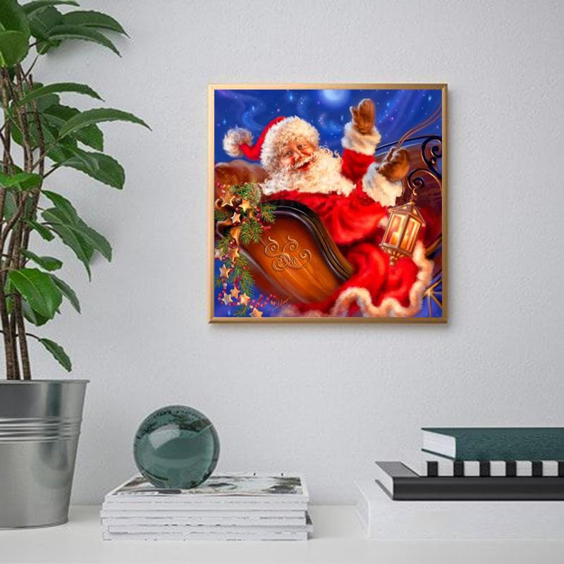 Санта-Клаус DIY 5D алмазная живопись полная круглая дрель стразы мозаика Рождественская Алмазная вышивка наборы крестиков настенное искусство