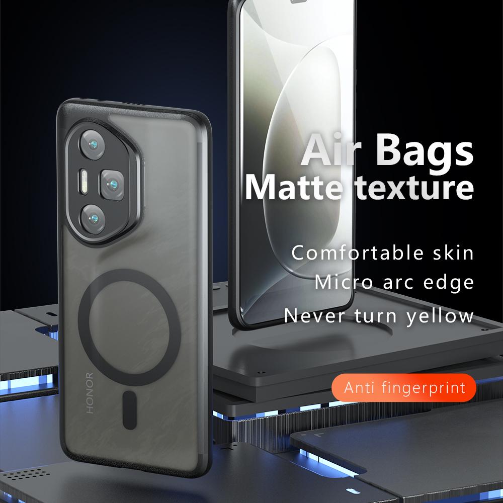 Для Honor 300/300 Ultra Чехол Совместимый с MagSafe TPU+PC Матовый Чехол для телефона