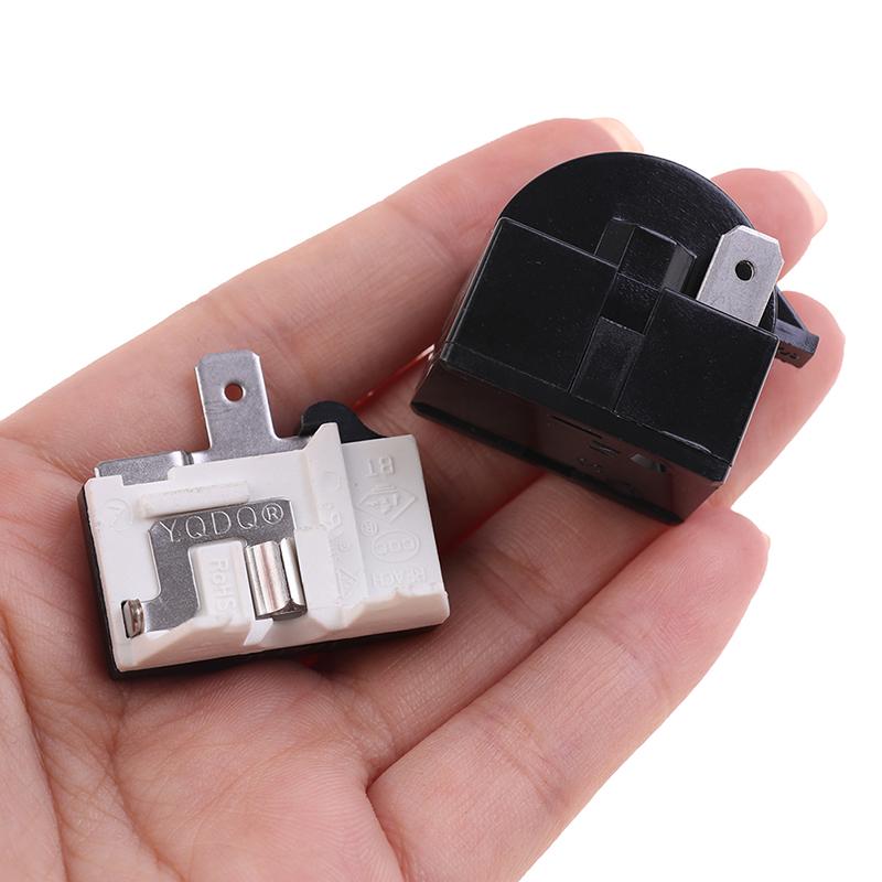 2Pcs Qp2-4.7 Ptc Starter Relay 1 Pin Refrigerator Starter Relay And 6750C-0005P Refrigerator Overload Protector