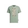 Wuji Series Long T-Shirt With Graphic Print Men Tops Silver-Grey Green IA8148