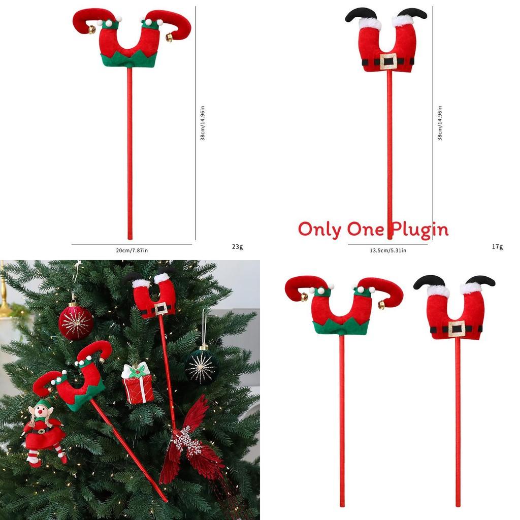 Christmas Elf Leg Fabric Decoration With Cartoon Style For Holiday Tree Accessories
