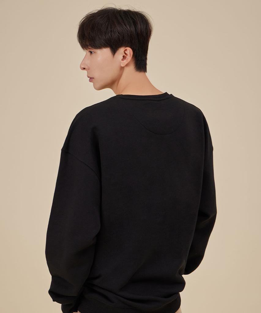 ASTRAL PROJECTION Basic Loose Fit Sweatshirt_Black