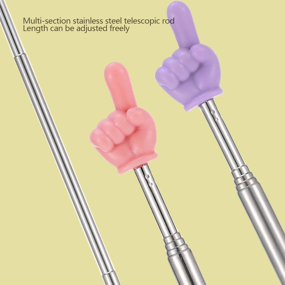 1шт. Нержавеющая сталь, обучающие инструменты, указатель для доски, обучающая палочка для чтения с пальцев, портативный презентер