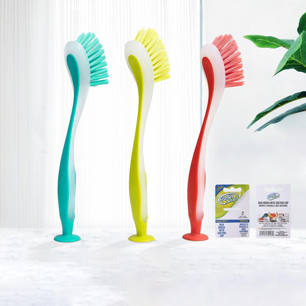 Многофункциональная щетка для чистки, Щетка с вертикальной присоской, Кухонная щетка с длинной ручкой, Артефакт для мытья посуды, Щетка для пластиковой кастрюли