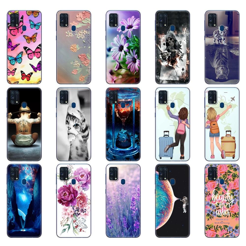 Чехол из ТПУ для Samsung M31, 6,4 дюйма, чехол из ТПУ для Samsung Galaxy M 31 SM-M315 m315, задний чехол для телефона, бампер, зима, снег, Рождество