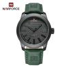 Naviforce 9202 Черные Мужские Бизнес-Часы с Цифровым Дисплеем Водонепроницаемые Кварцевые с Ремешком из Натуральной Кожи Мужские Наручные Часы Фабрика