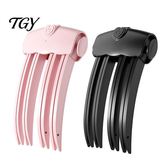 Electric Hair Volumizing Clamp 2Pcs Cordless Heated Volume Clip, Root Lifter Comb for Fine Flat Portable Clip Bangs Styling, USB Rechargeable