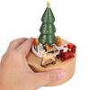Music Box Wooden Clockwork Christmas Decoration Ornaments Crafts Beech Holiday Gifts