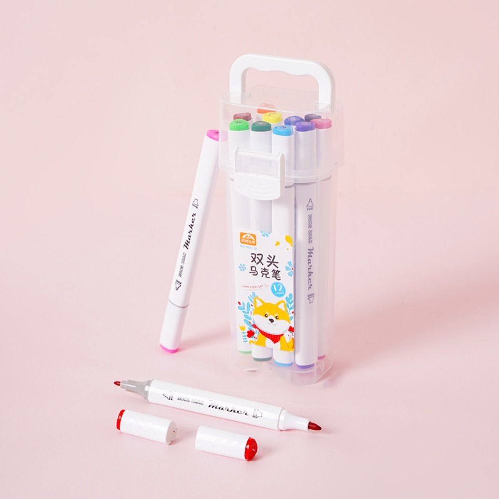 Нетоксичные 12/24/36 цветов маркеры на водной основе цветные ручки для рисования художник