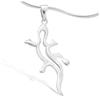 [H2629] - Silver Pendant 'Salamander' Silver (rhodium-plated) - 30x15 Mm