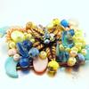 [C8142] - Designer Brooch 'Les Romantiques' Blue Green