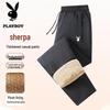 Playboy Men's Fleece-Lined Straight-Leg Casual Pants