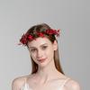 Flower Christmas Headband Crown Flower Headband Red Berry Garland Wreath Decoration Women Headwear