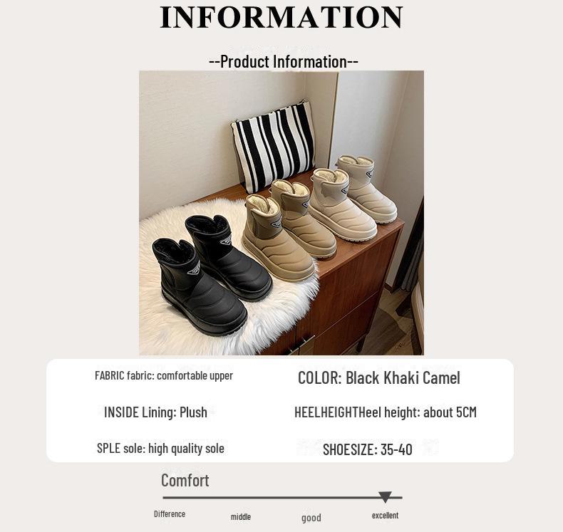 Женские зимние бархатные высокие зимние ботинки 2024 года — теплая, стильная повседневная обувь в корейском стиле (Модель КТ2822)
