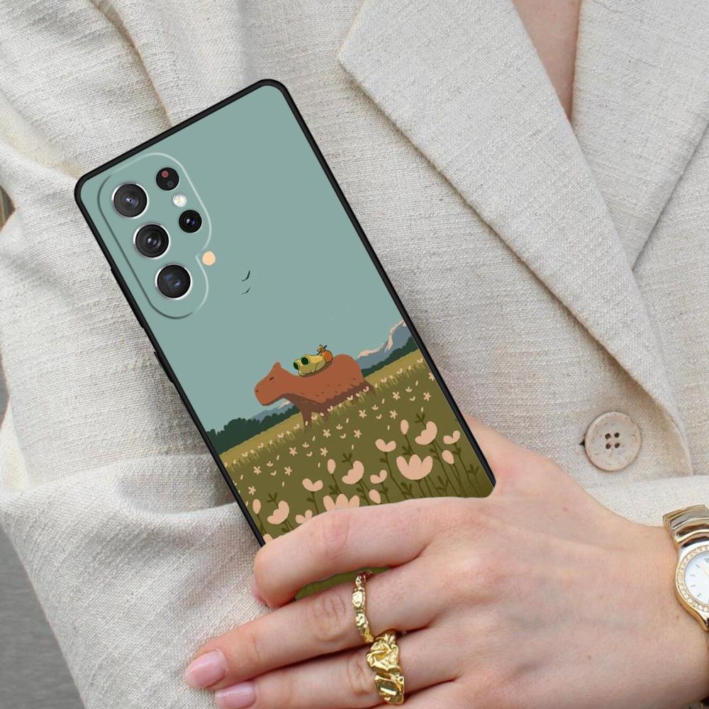 Милый чехол для телефона с капибарой для Samsung Galaxy S26 Ultra S25 S24 S23 S22 S21 S20 Note10
