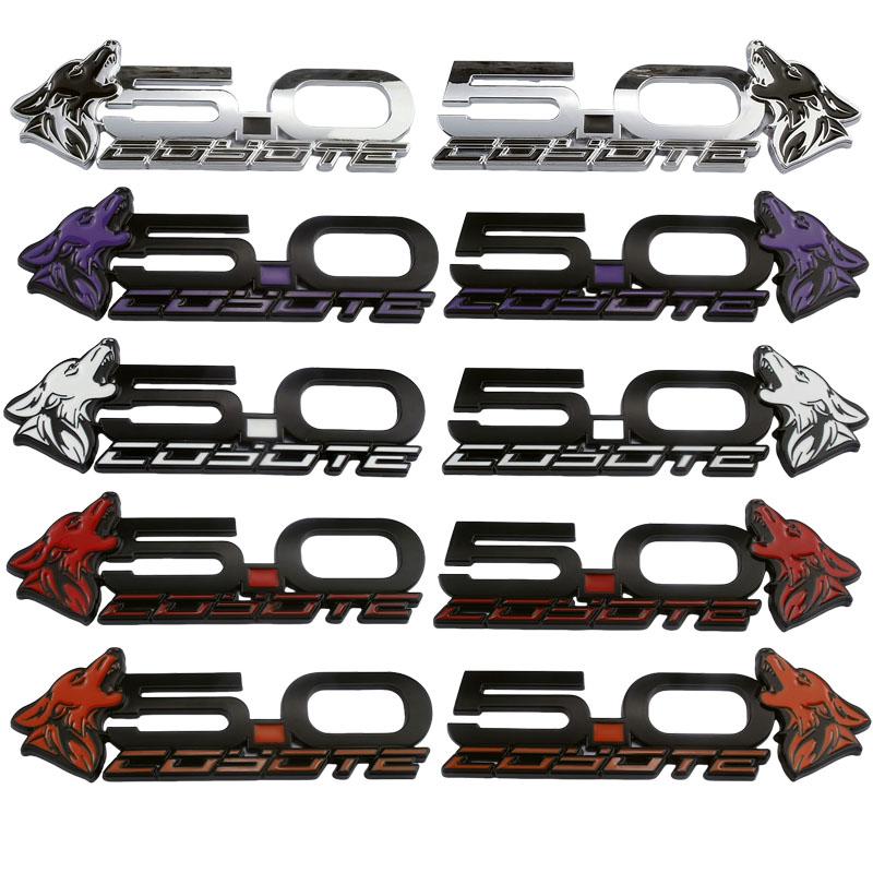 1 пара Новые 3D Металлические 5.0 Coyote Mach Логотип Значок Эмблема Наклейки Наклейка Для Mustang Dark Horse Shelby GT GT350 GT500 Аксессуары